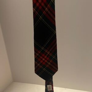 Classic Red and Black Plaid Tie
